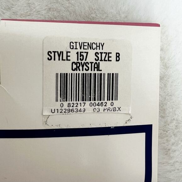 Vintage NEW GIVENCHY White Crystal Shimmery Ultra Sheer Control Top Pantyhose - Picture 5 of 13